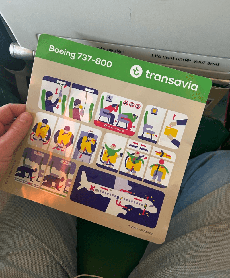 Flight safety card